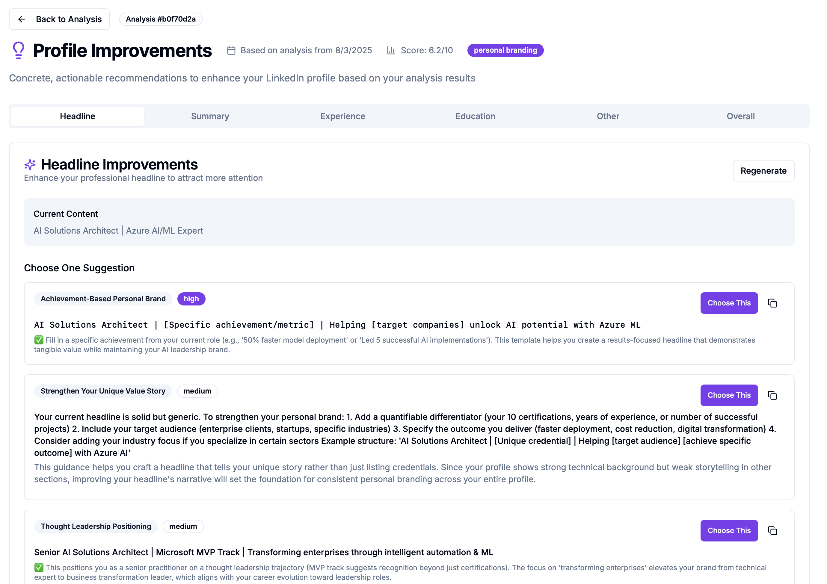 Premium LinkedIn Optimization Features